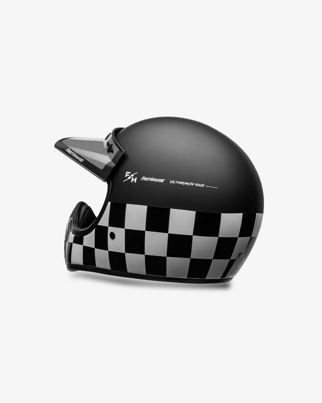 Casco moto vintage Bell Helmets Moto-3 Fasthouse Checkers